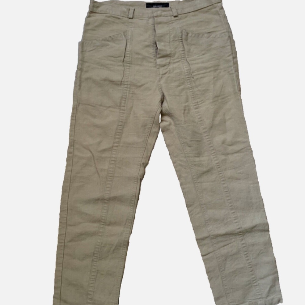 Isabel Marant Tan Linen Pants Size 36